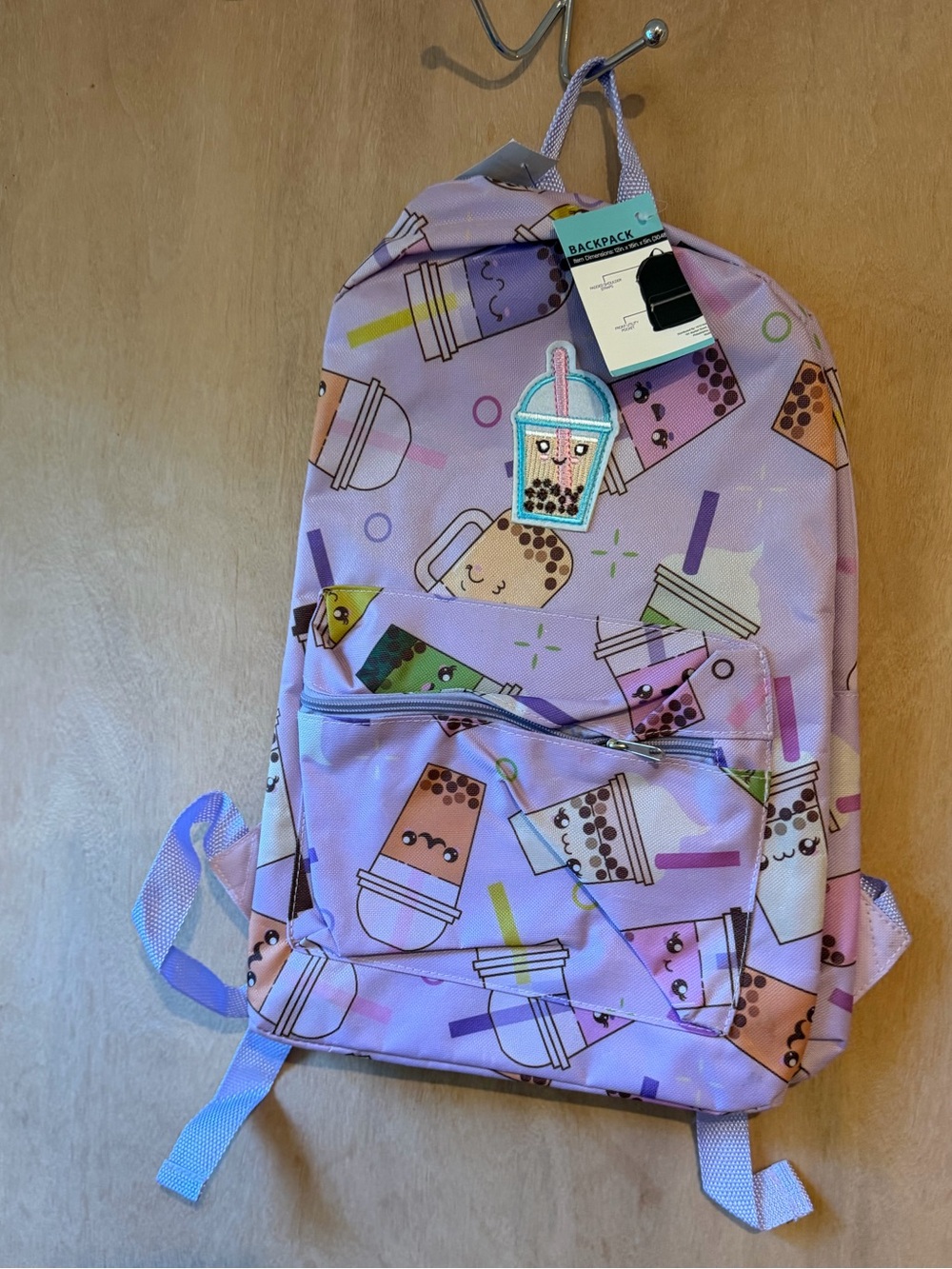 Kids Bubble Tea Print Backpack - Pink
